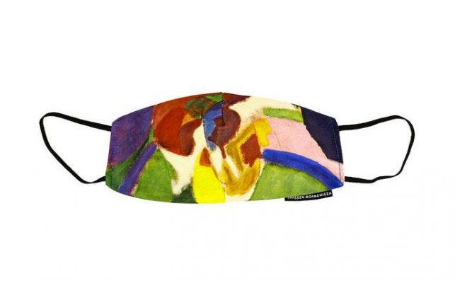 Mascarilla inspirada en Mujer con sombrilla de Robert Delaunay