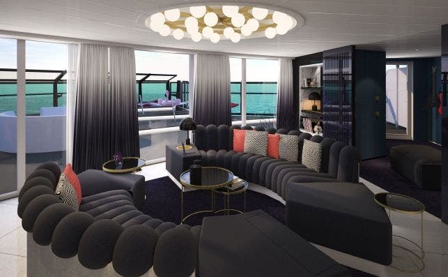 Massive Suite Scarlet Lady. Foto Virgin Voyages.