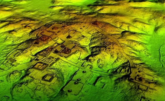 Debajo de la jungla se descubrieron miles de estructuras de la civilizaciÃ³n maya.