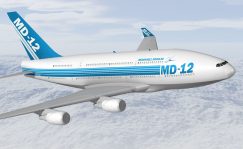 El MD-12 se anticipó en una década al diseño que presenta el A380. Pero fracasó. Foto: Wikipedia.