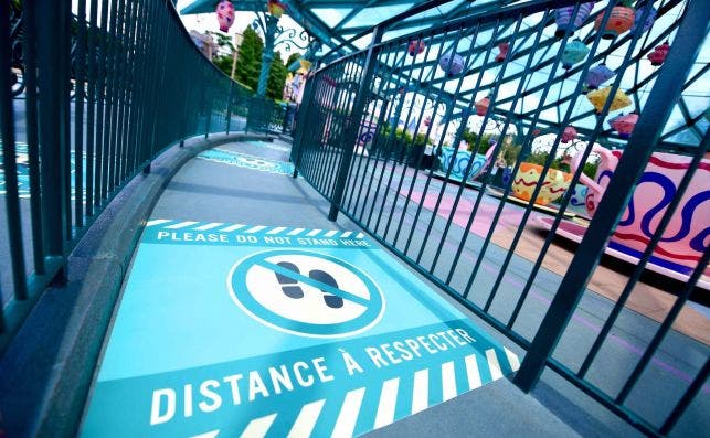 Medidas de distancia social. Foto Disneyland Paris