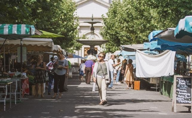 Mercado de Carouge. Foto Turismo de Ginebra.