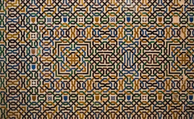 Mosaicos en La Alhambra. Foto Pixabay