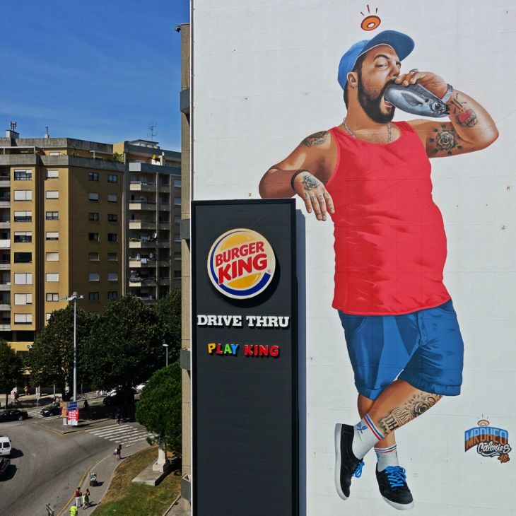 Mural de MrDheo en Matosinhos. Foto  C.M. Matosinhos.