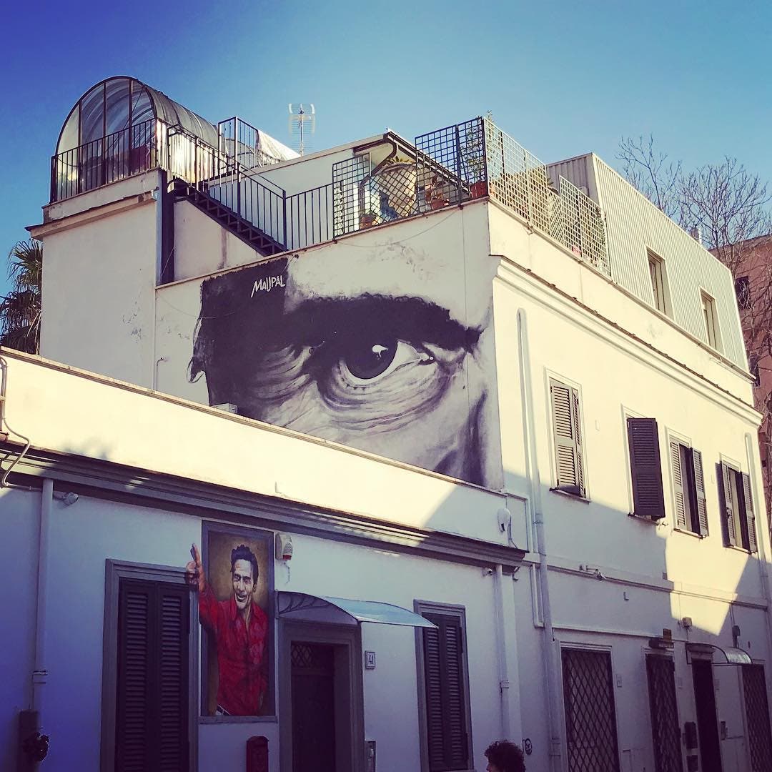 Mural en Pigneto. Foto F. Cavalieri Instagram