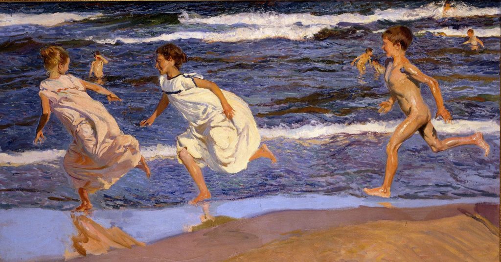 'Niños corriendo por la playa', una de las obras de Sorolla creadas en Valencia.