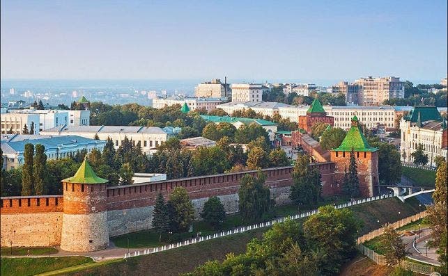 Nizhny Novgorod Kremlin by aircraft