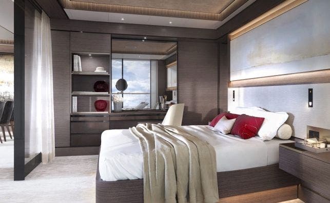 Las suites del crucero de Ritz-Carlton parecen lofts de complejos residenciales de lujo.