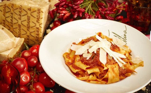 Pappardelle con raguÌ de cordero y Grana Padano Riserva. Foto: DOP Grana Padano.