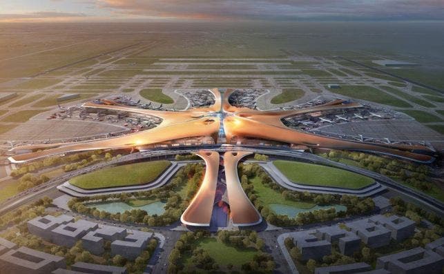 El aeropuerto de Daxing, en PekÃ­n, tiene forma de estrella de mar.