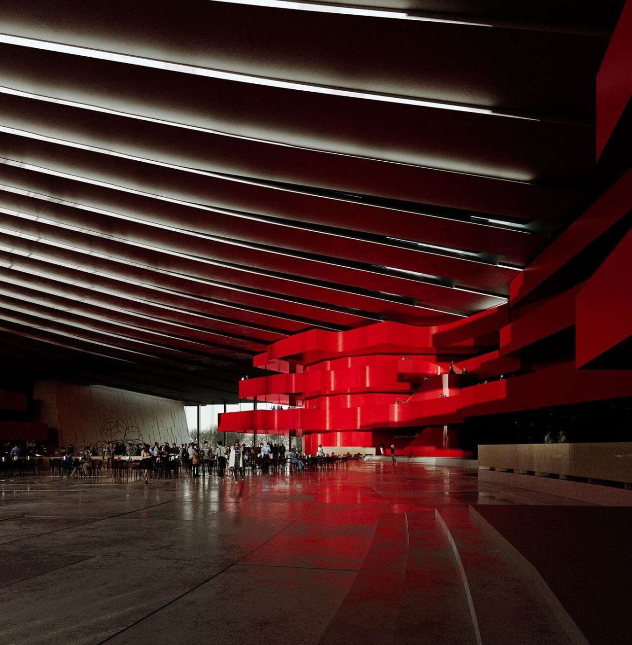 Ã“pera de ShanghÃ¡i interior. Foto SnÃ¸hetta.