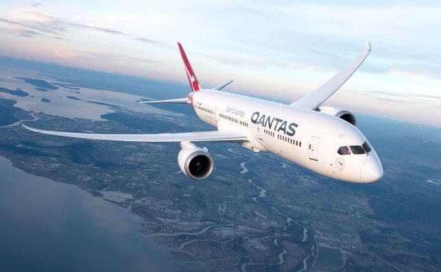 Los vuelos experimentales de Qantas se realizarÃ¡n en un B787 Dreamliner. Foto: Qantas.