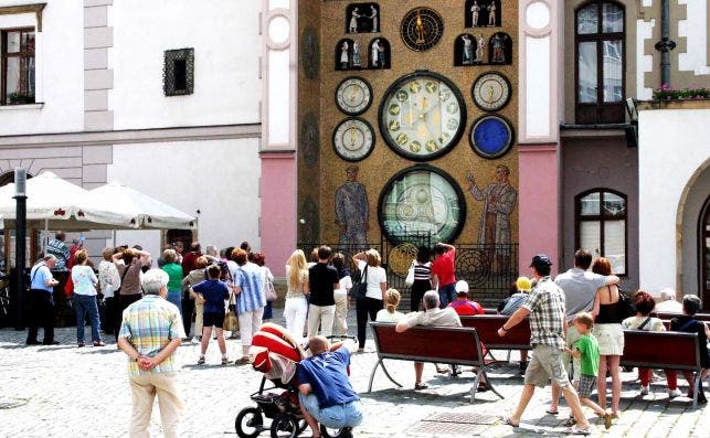 Reloj astronoÌmico de Olomuc. Foto: Manena Munar.