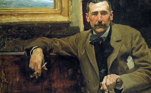 Retrato de PeÌrez GaldoÌs que pintoÌ Sorolla