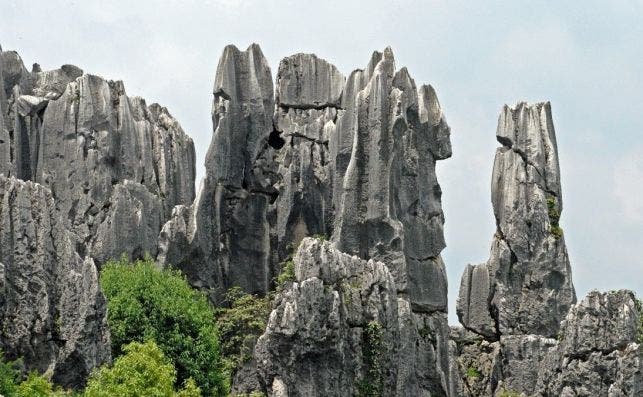 rock rock needles rock formations china kunming stone forest stones landscape 745976