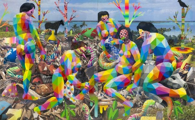 Royal family of the Plastic Island, de 2018, Okuda San Miguel.