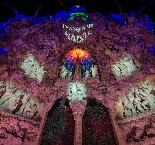 La Fachada del Nacimiento es como un libro abierto sobre la vida de JesÃºs. Foto: Sagrada Familia.