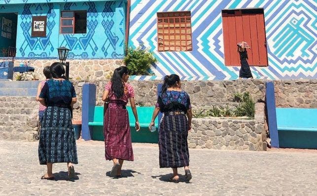 La mayorÃ­a de sus habitantes son de etnia maya. Foto: Pintando Santa Catarina