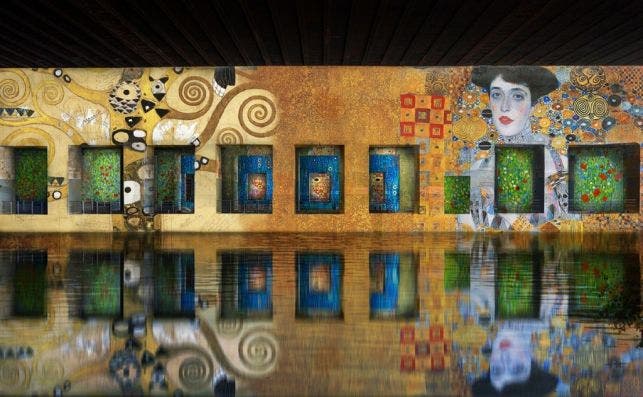  Simulation Klimt 'Lâ€™Arbre de Vie'. Foto: Culturespaces.