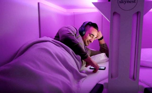 Las literas de Economy Skynet permitirÃ¡n a los pasajeros de clase econÃ³mica disfrutar de un viaje mÃ¡s relajado. Foto: Air New Zealand