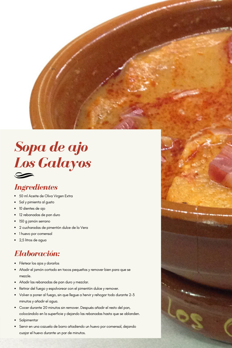 Sopa de ajo segÃºn el restaurante Los Galayos.