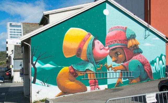 Street art en Bodo. Foto: Visit Bodo.