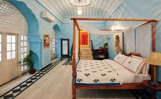 Suite Gudliya en el palacio de Jaipur. Foto: Airbnb.