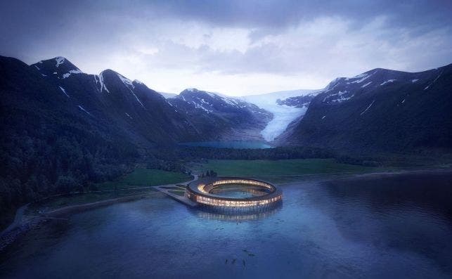 El hotel Svart es uno de los proyectos de arquitectura sostenible de Noruega. Foto: SnÃ¸hetta.