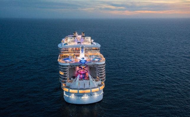 Symphony of the Seas es actualmente el crucero mÃ¡s grande del mundo. Foto: Royal Caribbean.