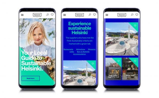 Think Sustainably mobile. Foto: Helsinki Marketing.