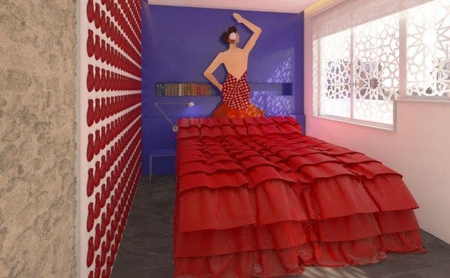 Trampantojo flamenca. Booking Apartamento Feria de Abril