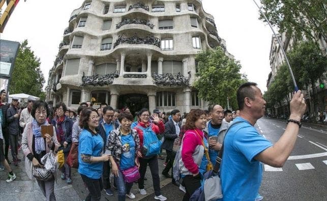 turistas chinos Barcelona