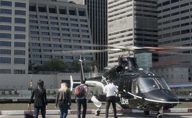 Los helicÃ³pteros de Uber tardan ocho minutos en llegar desde Manhattan hasta el aeropuerto de Nueva York-JFK. Foto: Uber.
