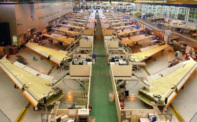 La planta de Broughton de Airbus es una de las que se dedican a la fabricaciÃ³n de alas.