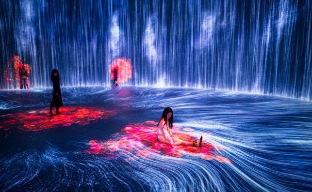 Universe of water particles. Foto Teamlab.