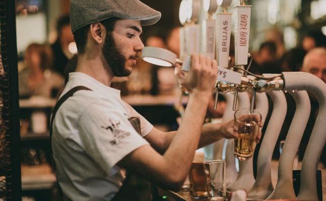 Uno de los principales alicientes de Foc BistroÌ es su variedad de cervezas de grifo