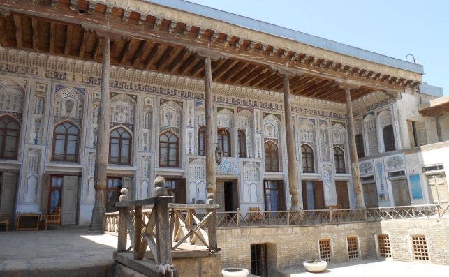 Casas tradicionales en la Ciudad vieja judÃ­a de BujarÃ¡, UzbekistÃ¡n. Foto: WMF.