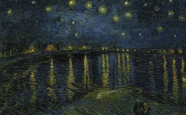 Noche estrellada sobre el RÃ³dano, otra de las creaciones de Van Gogh sobre ArlÃ©s.