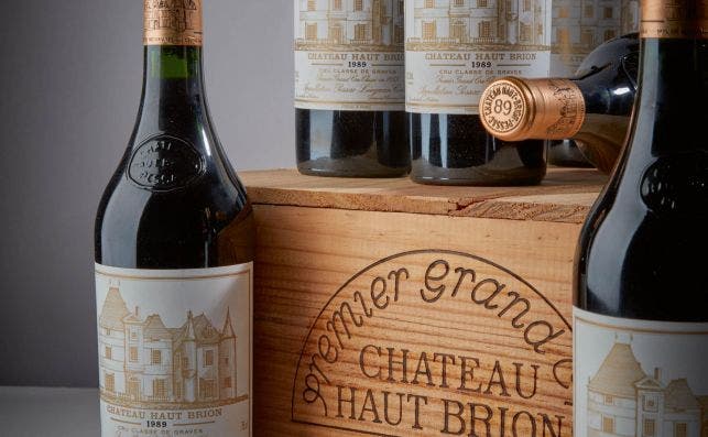 Vinos de Chateau Haut Brion de la subasta del pasado julio. Foto Sotheby's