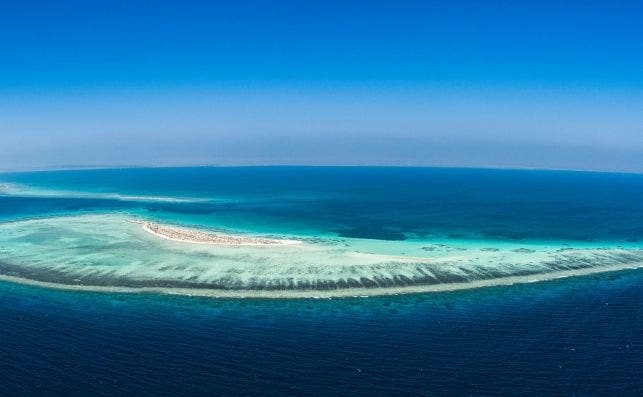 Vista aÃ©rea de una de las islas del proyecto. Foto The Red Sea Project.