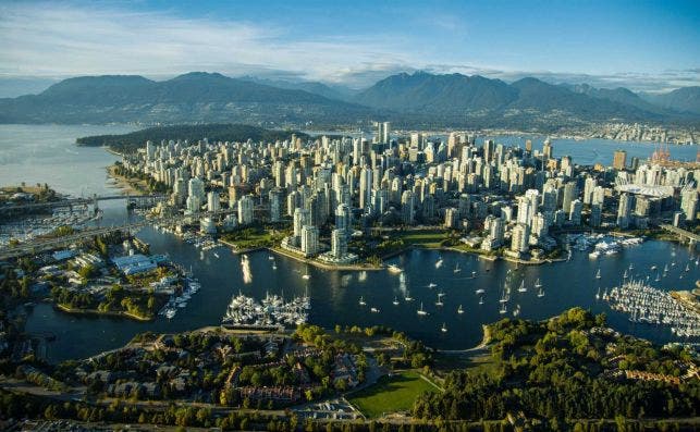 Vista aerea de Vancouver Foto Turismo de Vancouver