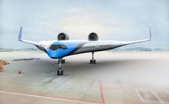 Â¿Volaremos en aviones con forma de V? Foto KLM.