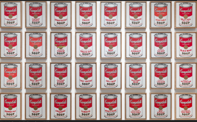 Warhol latas cambpell Foto Museo de Arte Moderno NYC