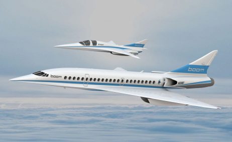 Dos de los prototipos de aviones desarrollados por Boom Supersonic: XB 1 y Boom 1