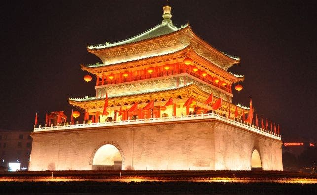 Xi'an Bell Tower, Xi'an. Foto lin qiang Unsplash