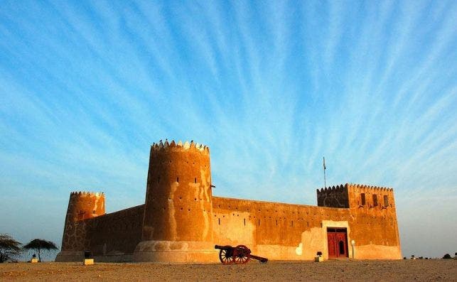 El fuerte de Al Zubarah se encuentra en medio del desierto. Foto: Wikipedia.