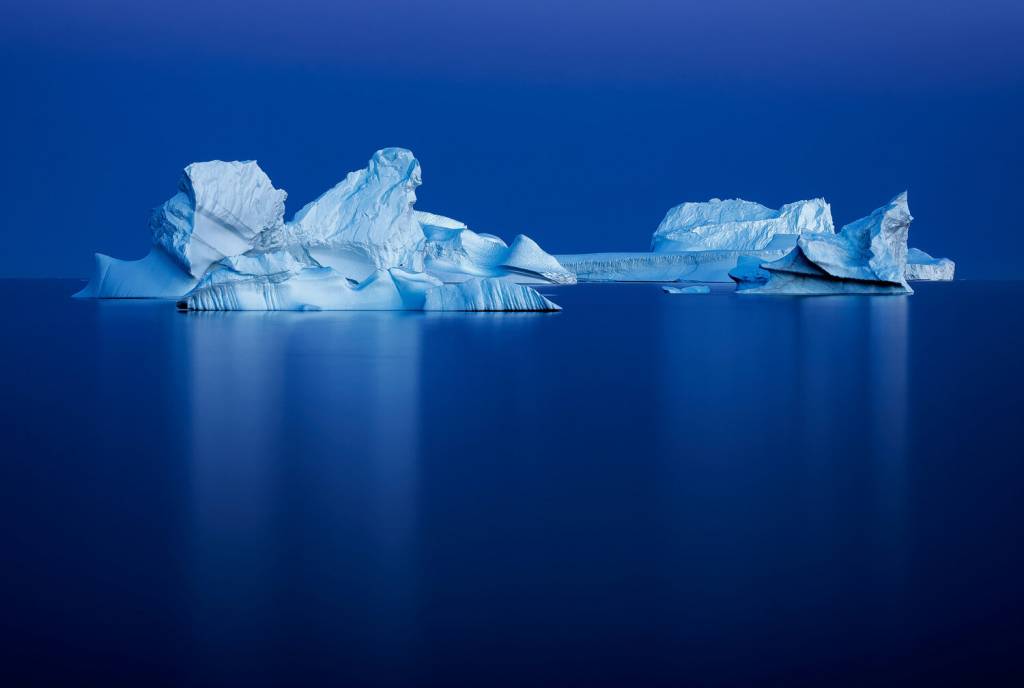 Los hielos que parecen flotar en el aire. Foto: Antonio Fernández.