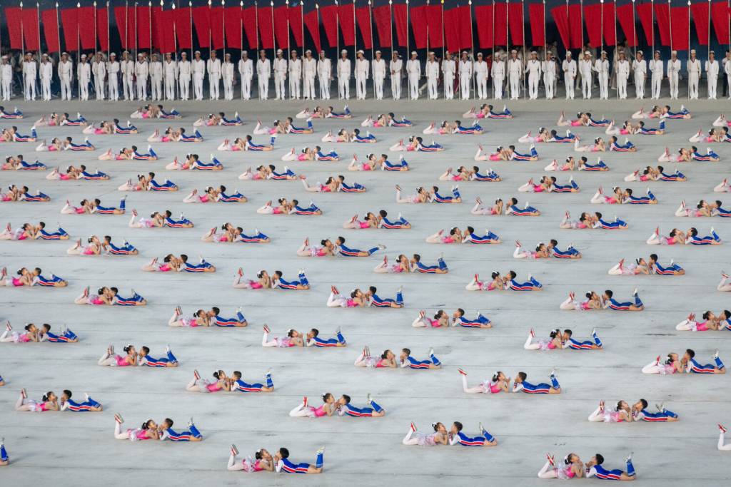 Espectáculo en Corea del Norte. Foto: Lau Ted