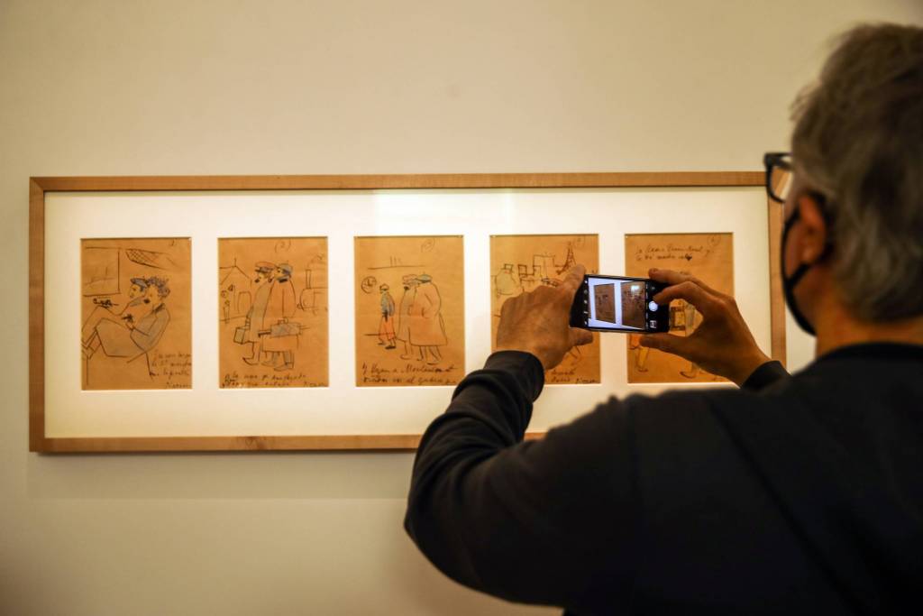 Picasso también se animó a dibujar viñetas. Foto: Mohammed Badra-EFE