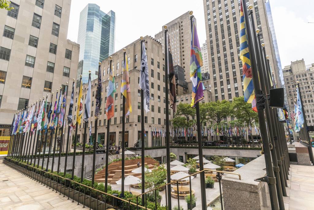 Banderas Rockefeller Center Nueva York